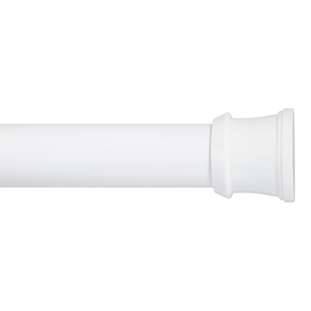 Kenney Mfg No Tools Stall Shower Curtain Rod, 24-40", White KN607C/10V1